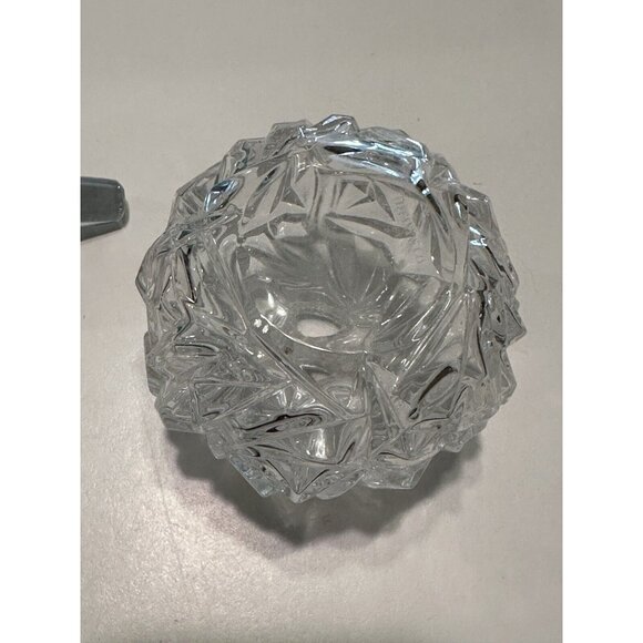 Tiffany & Co. Rock Cut Crystal Perfume Bottle Empty With Box - Picture 8 of 10